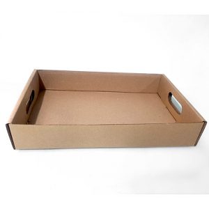 Bandeja Cartón Kraft 30x25x10 cm